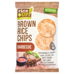 RiceUp! RiceUp! Eat Smart teljes kiőrlésű barna rizs chips barbecue ízesítéssel 60 g