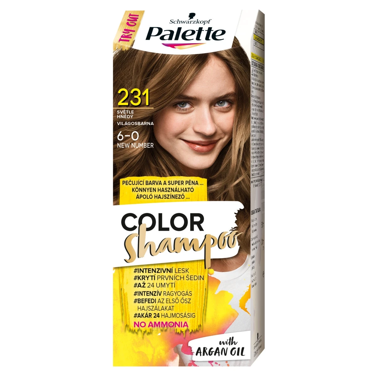 Schwarzkopf Palette Color Shampoo hajszínező 6 0 világosbarna (231)