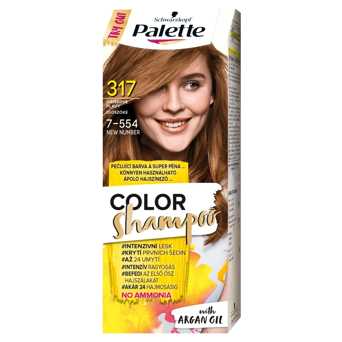 Schwarzkopf Palette Color Shampoo hajszínező 7 554 diószőke (317)