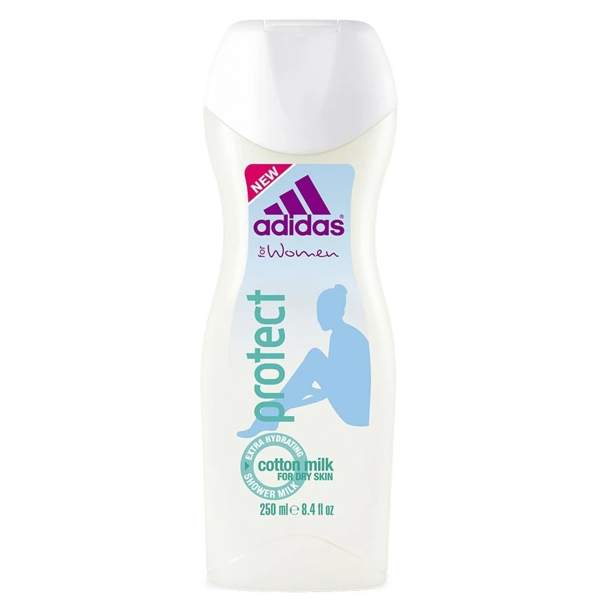 adidas Protect női hidratáló tusfürdő gyapot tejjel száraz bőrre 250 ml