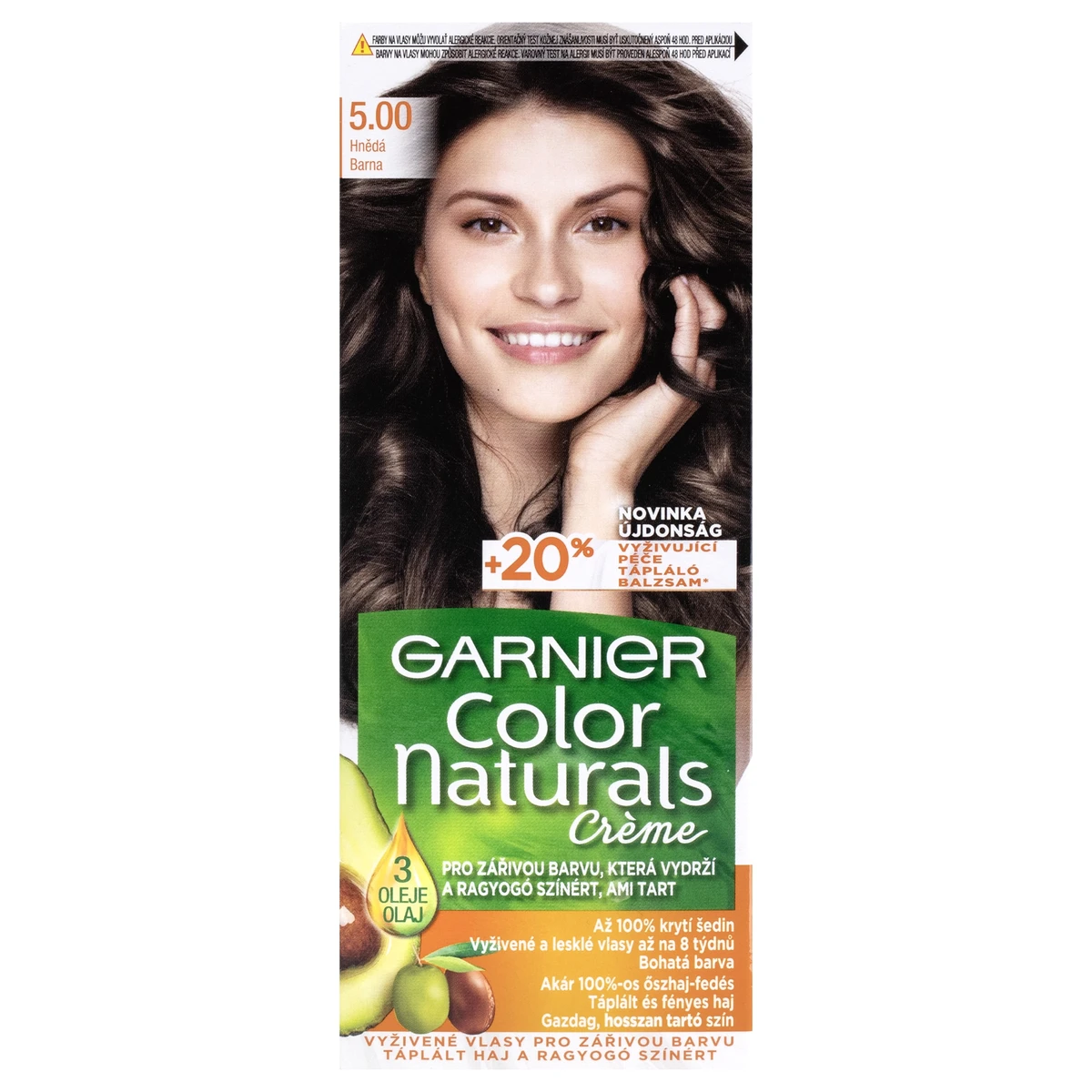 Garnier Color Naturals Crème 5.00 Barna tartós tápláló hajfesték