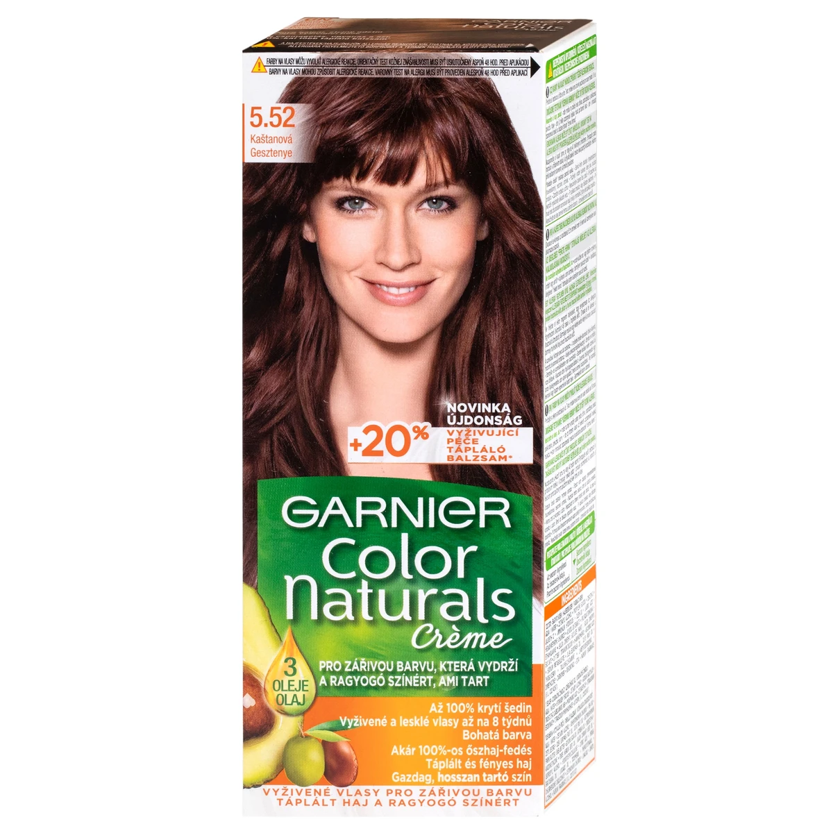 Garnier Color Naturals Crème 5.52 Gesztenye tápláló tartós hajfesték