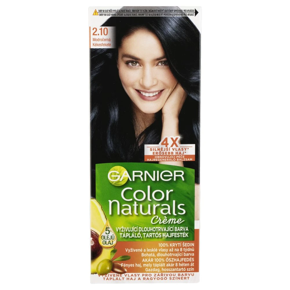 Garnier Color Naturals Crème 2.10 Kékesfekete tápláló tartós hajfesték