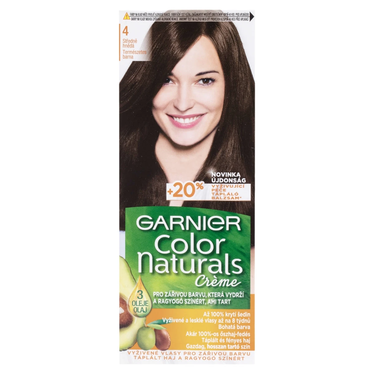 Color Naturals Tartós hajfesték természetes barna 4, 1 db