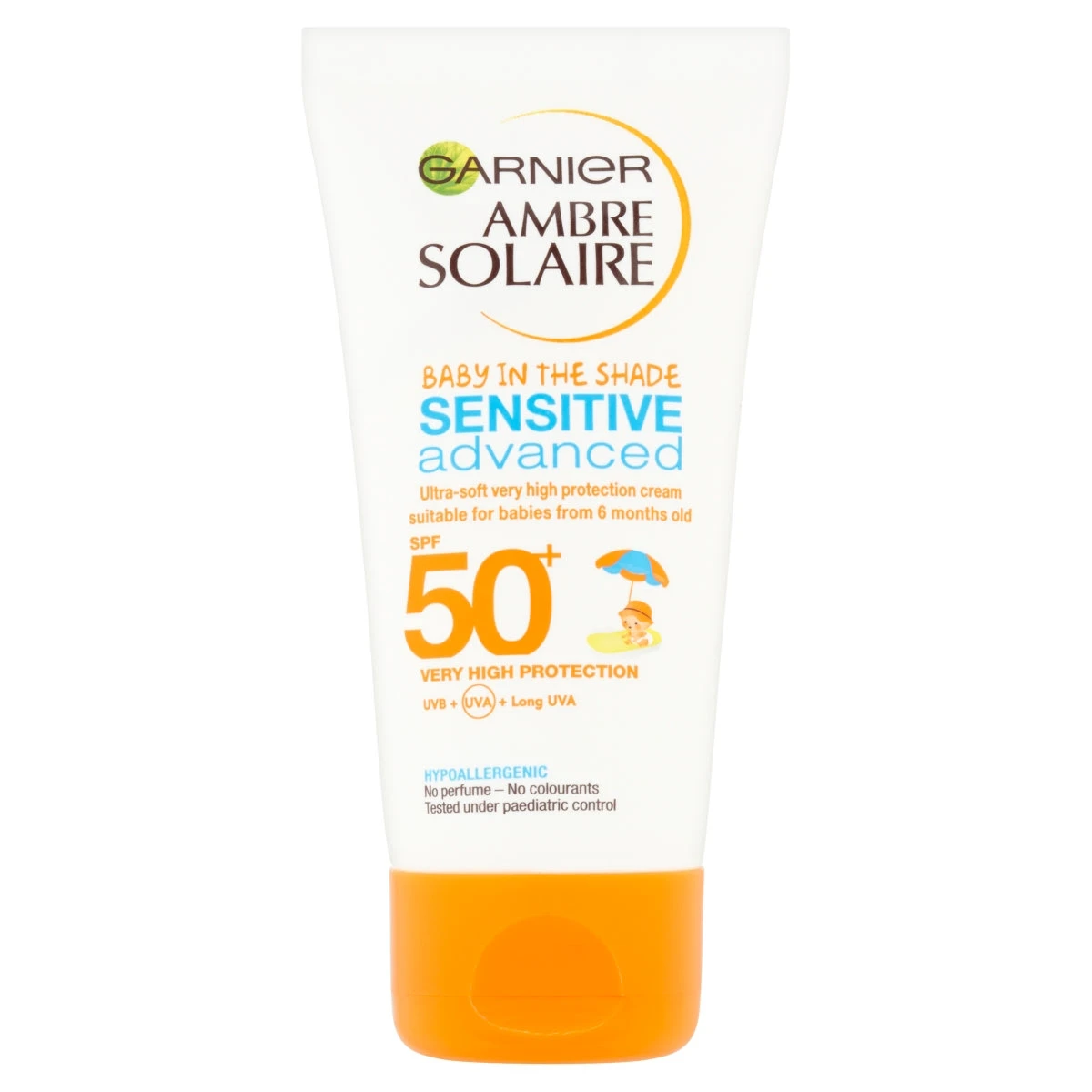 Garnier Ambre Solaire Sensitive Advanced napvédő krém 6 hónapos kortól SPF 50+ 50 ml