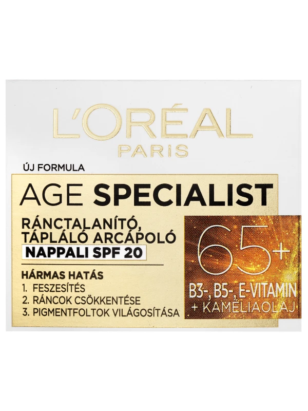 L'Oréal Paris Age Specialist 65+ ránctalanító tápláló nappali arcápoló SPF 20 50 ml