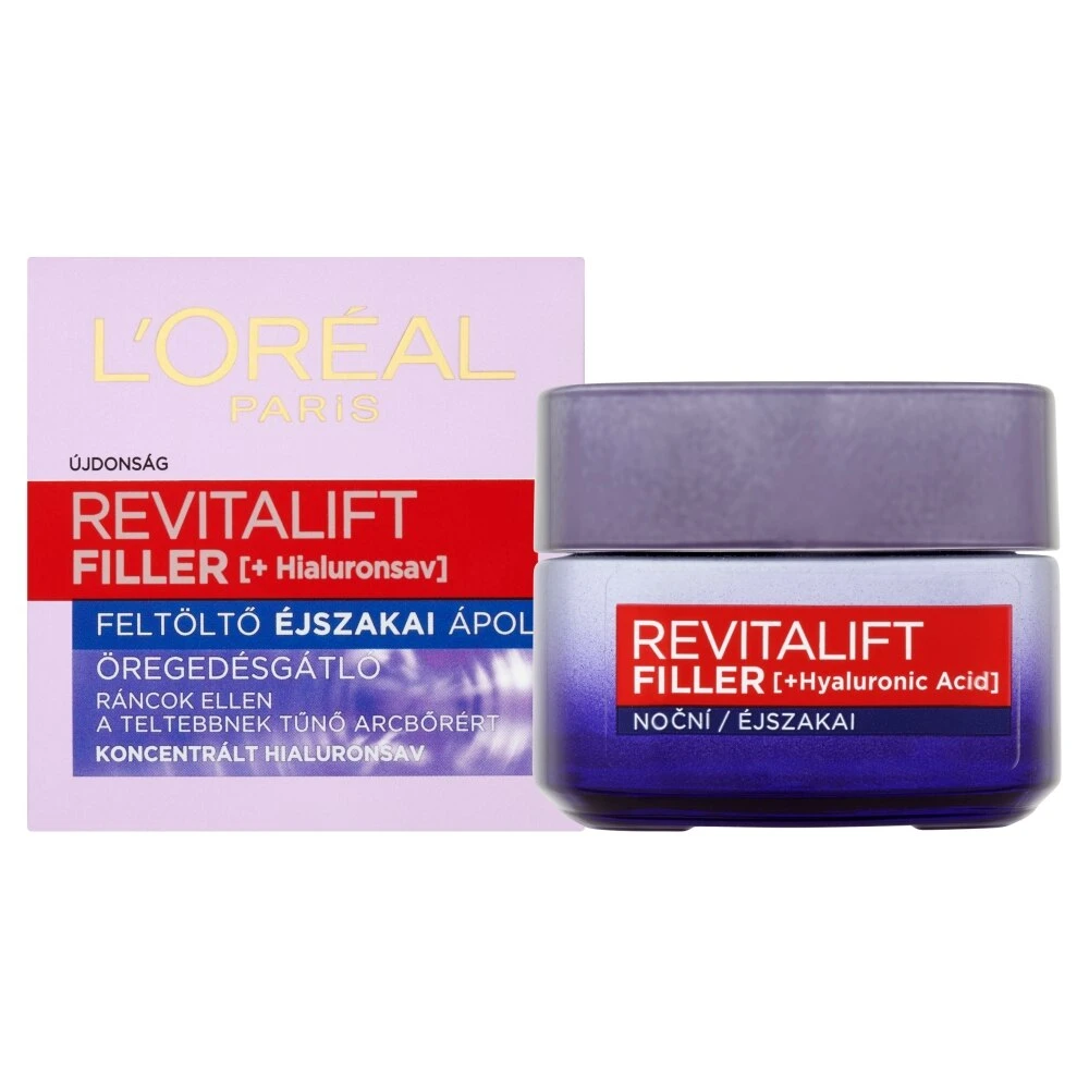 L'Oréal Paris Revitalift Filler öregedésgátló, feltöltő éjszakai ápoló, 50 ml