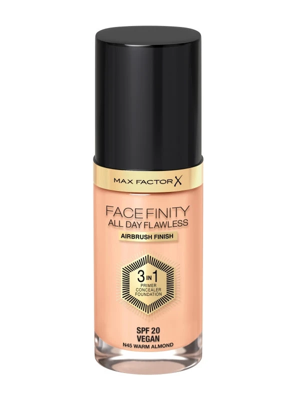 Alapozó Face Finity All Day Flawless 3 In 1, Warm Almond 45, 30 g