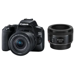 Canon Canon EOS 250D DSLR fényképezőgép kit (EF 18-55mm IS STM + 50mm STM objektívvel), fekete