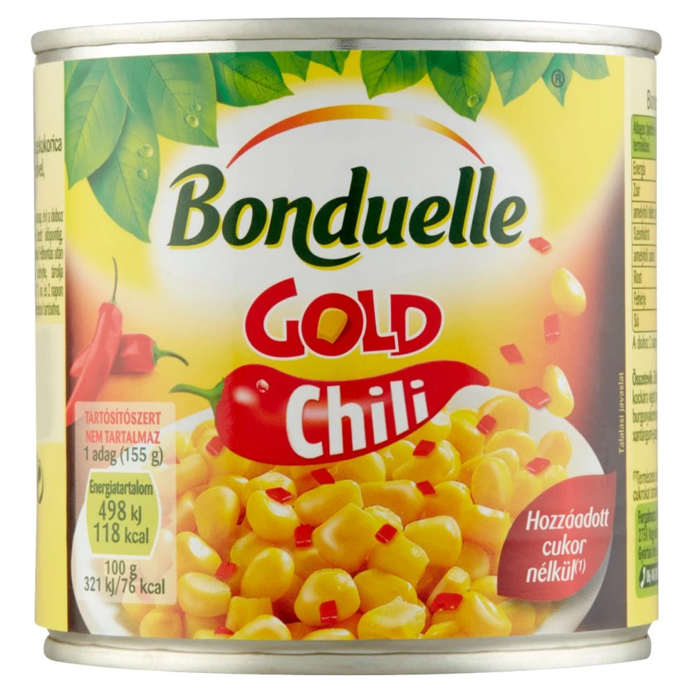 Bonduelle Gold Chili morzsolt csemegekukorica paprikával és chilivel 310 g