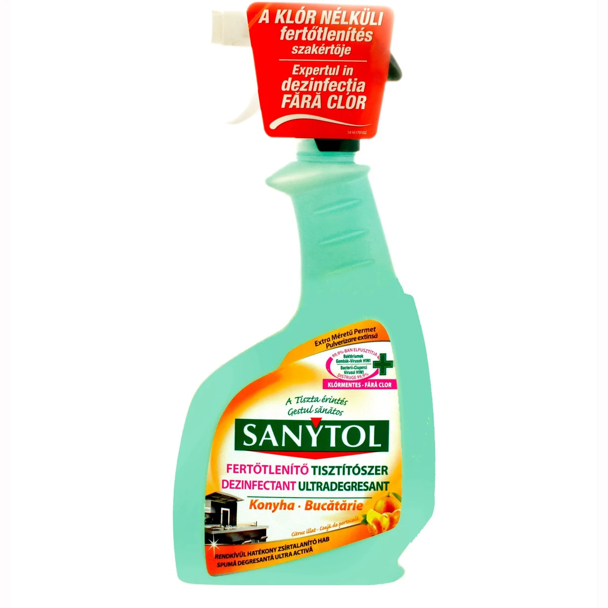Sanytol fertőtlenítő konyhai tisztító spray 500 ml