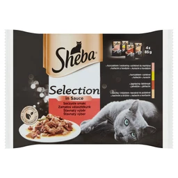 Sheba Sheba nedves állateledel macskák számára marha bárány csirke pulyka alutasak 4 x 85 g