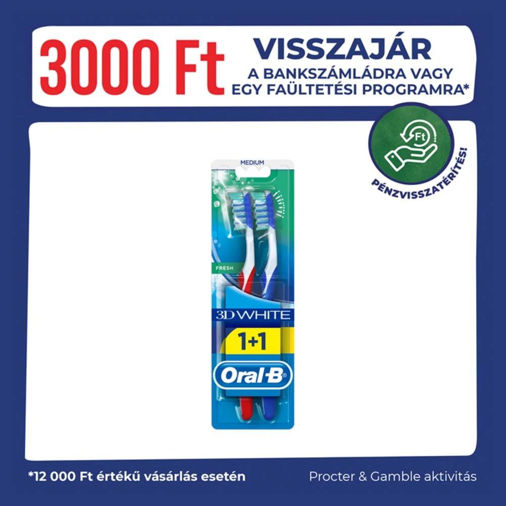Oral-B Oral B Fogkefe 3D Fresh Med. duop., 2 db