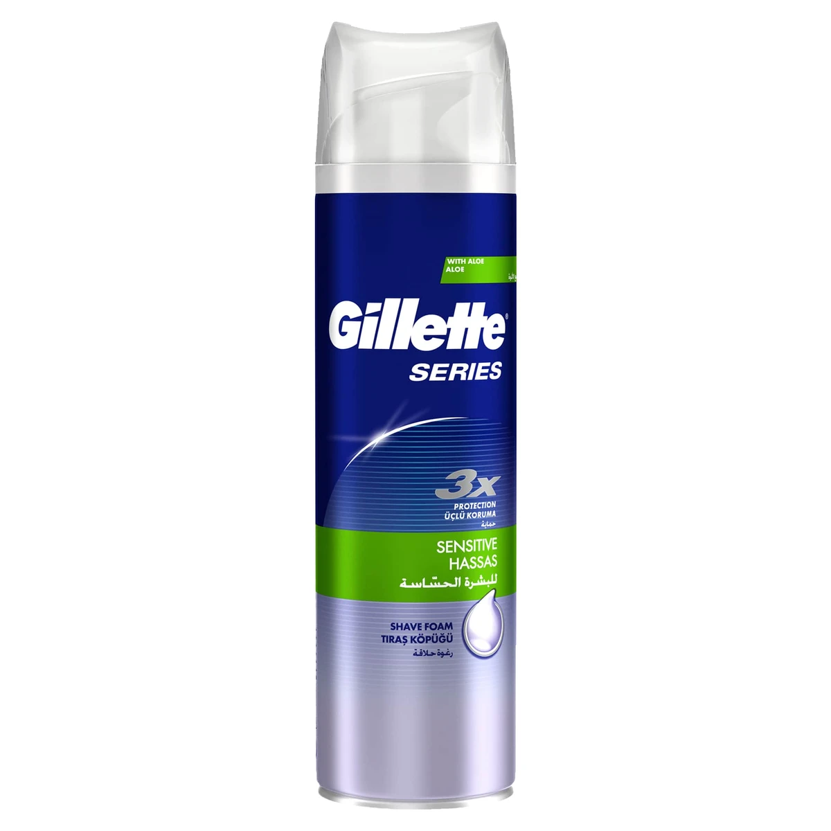 Gillette Mach3 borotvahab érzékeny bőrre, 250 ml