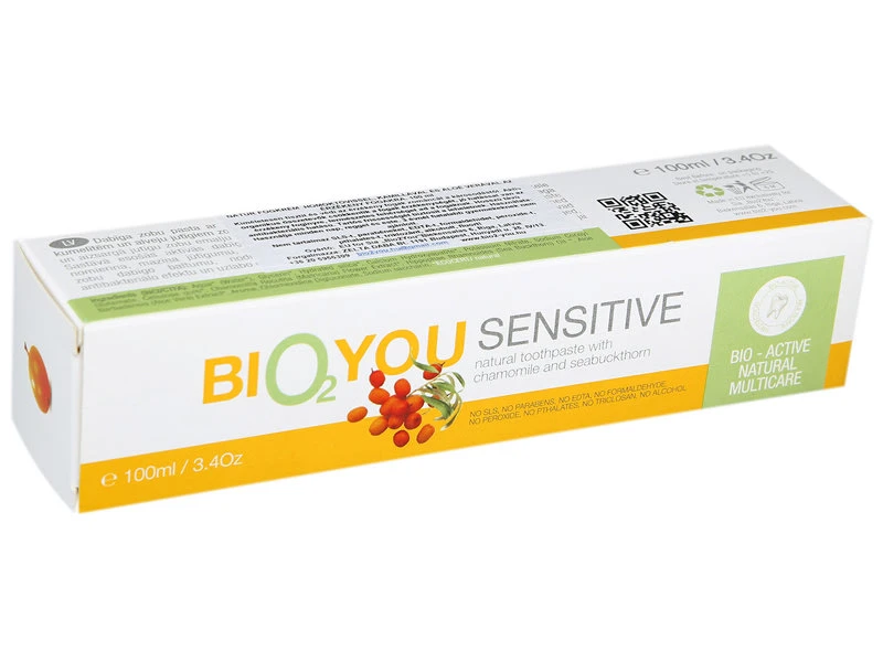 Bio2you Natúr Sensitive Fogkrém Homoktövissel 100 Ml