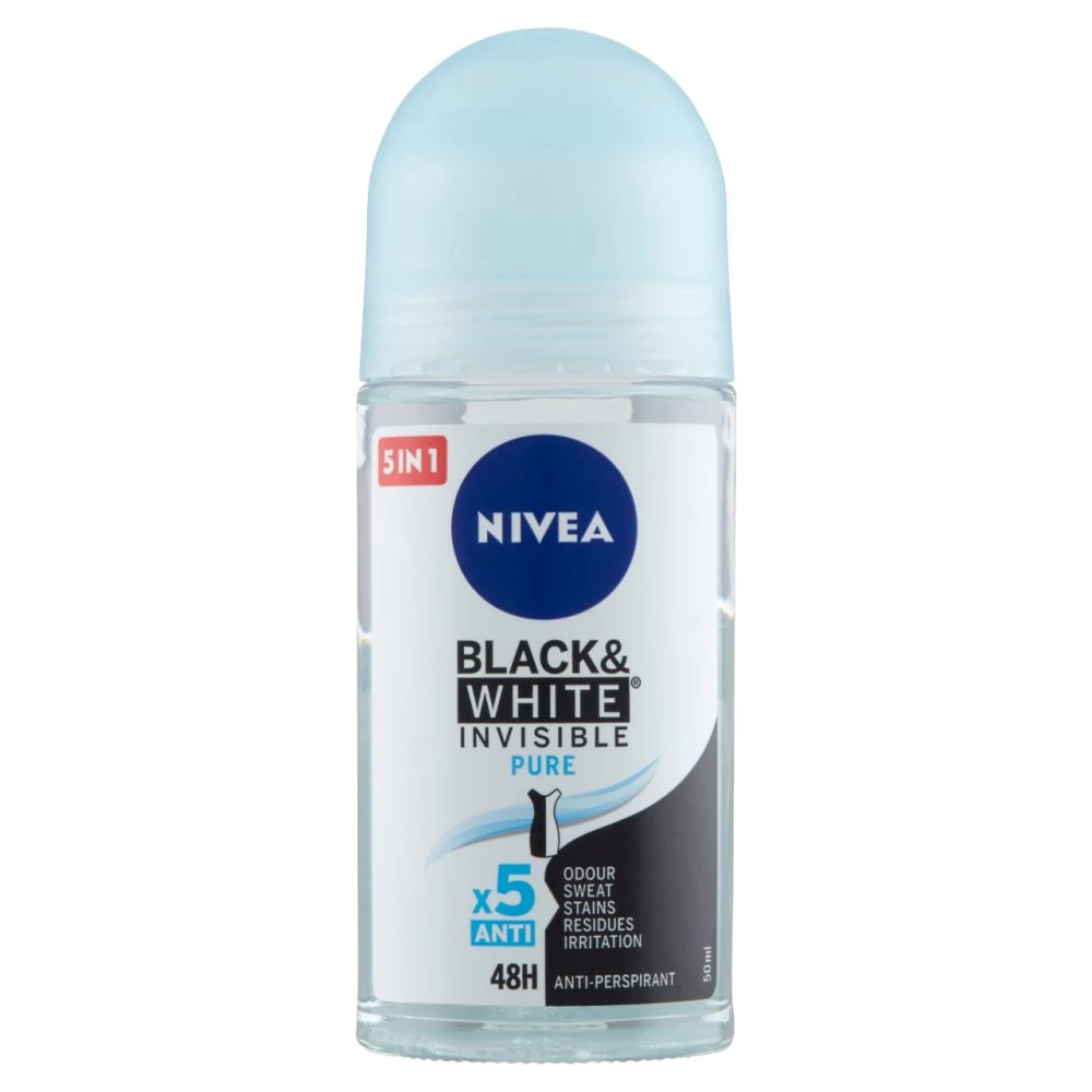 NIVEA Black & White Invisible Pure izzadásgátló golyós dezodor 50 ml