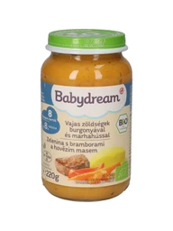 Babydream Babydream Bébiétel Vajas Zöldséges Marhahús Ízesítéssel 8 Hónapos Kortól 220 G