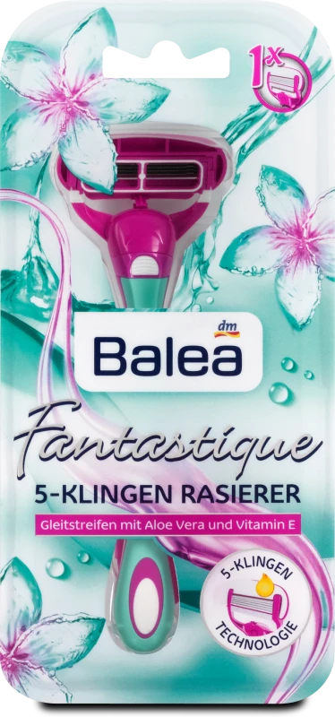 Balea Női borotva Fantastique, aloe vera és E vitamin tartalmú krémező csíkkal, 1 db