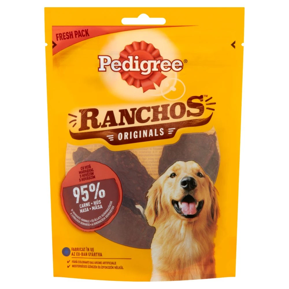 Pedigree Ranchos jutalomfalat kutyák számára marhával 70 g