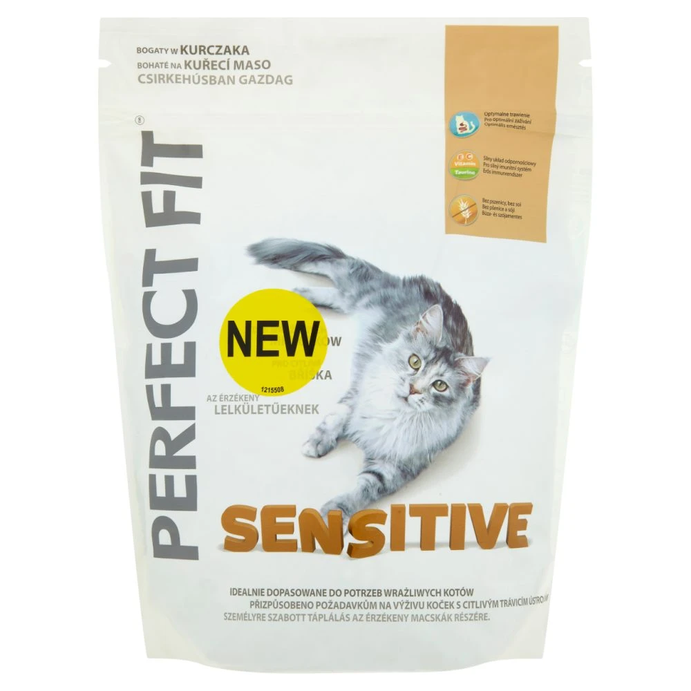 Perfect Fit Sensitive 1+ pulykában gazdag teljes értékű állateledel felnőtt macskák számára 750 g