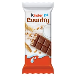 Kinder Kinder Country tejcsokoládé szelet gabonapelyhes és tejes töltéssel 23,5 g