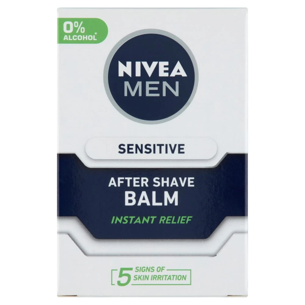 Nivea Men Sensitive Post After Shave Balm 100ml 3.3oz 0% Alcohol No Burning