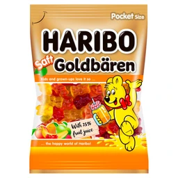 Haribo Haribo Goldbären Saft gyümölcsízű gumicukorka gyümölcslével 85 g