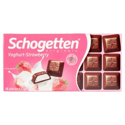 Schogetten Schogetten joghurt és eper ízesítésű krémmel töltött tejcsokoládé 100 g