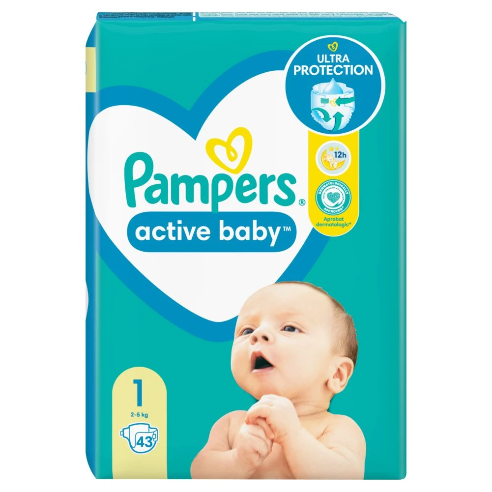 Pampers New Baby Dry Pelenka 1 es Méret (Newborn), 43 Darabos Kiszerelés