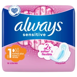 Always Always Ultra Sensitive Normal Egészségügyi Betét (1 es Méret), 10 db
