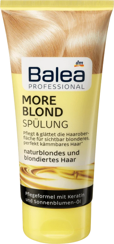Balea Világosító hajbalzsam Professional „More Blond”, természetes szőke és szőkített hajra, 200 ml