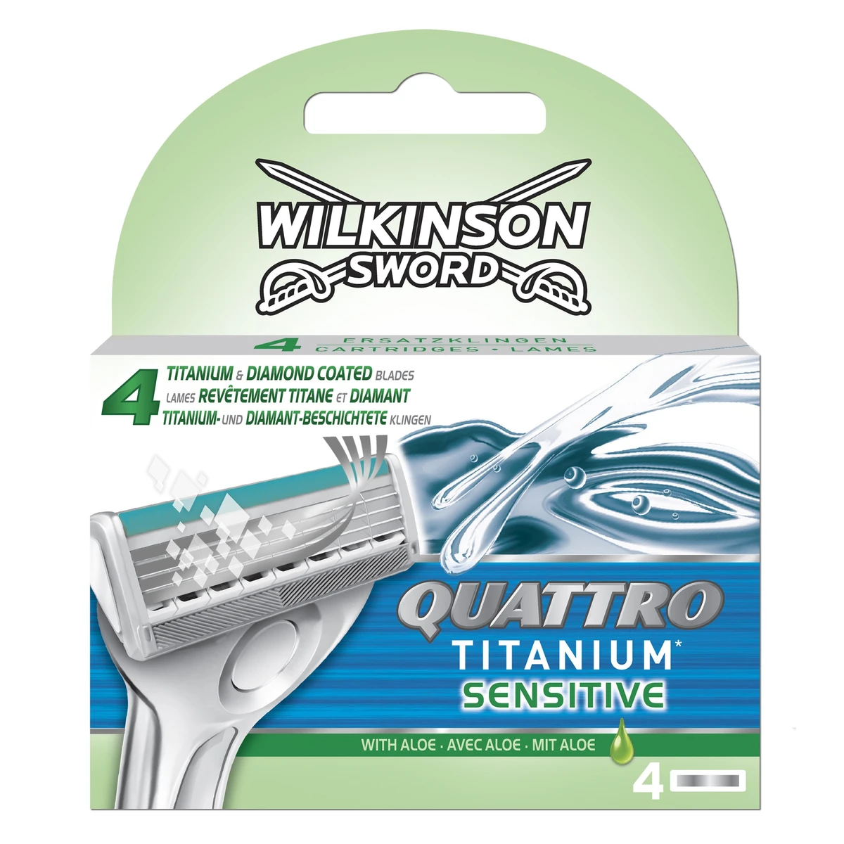 Wilkinson Quattro titanium sensitive borbetét, 4 db