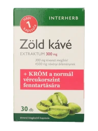  Interherb Napi1 Zöld Kávé Extraktum 300 mg + Króm étrend kiegészítő kapszula 30 db 15 g