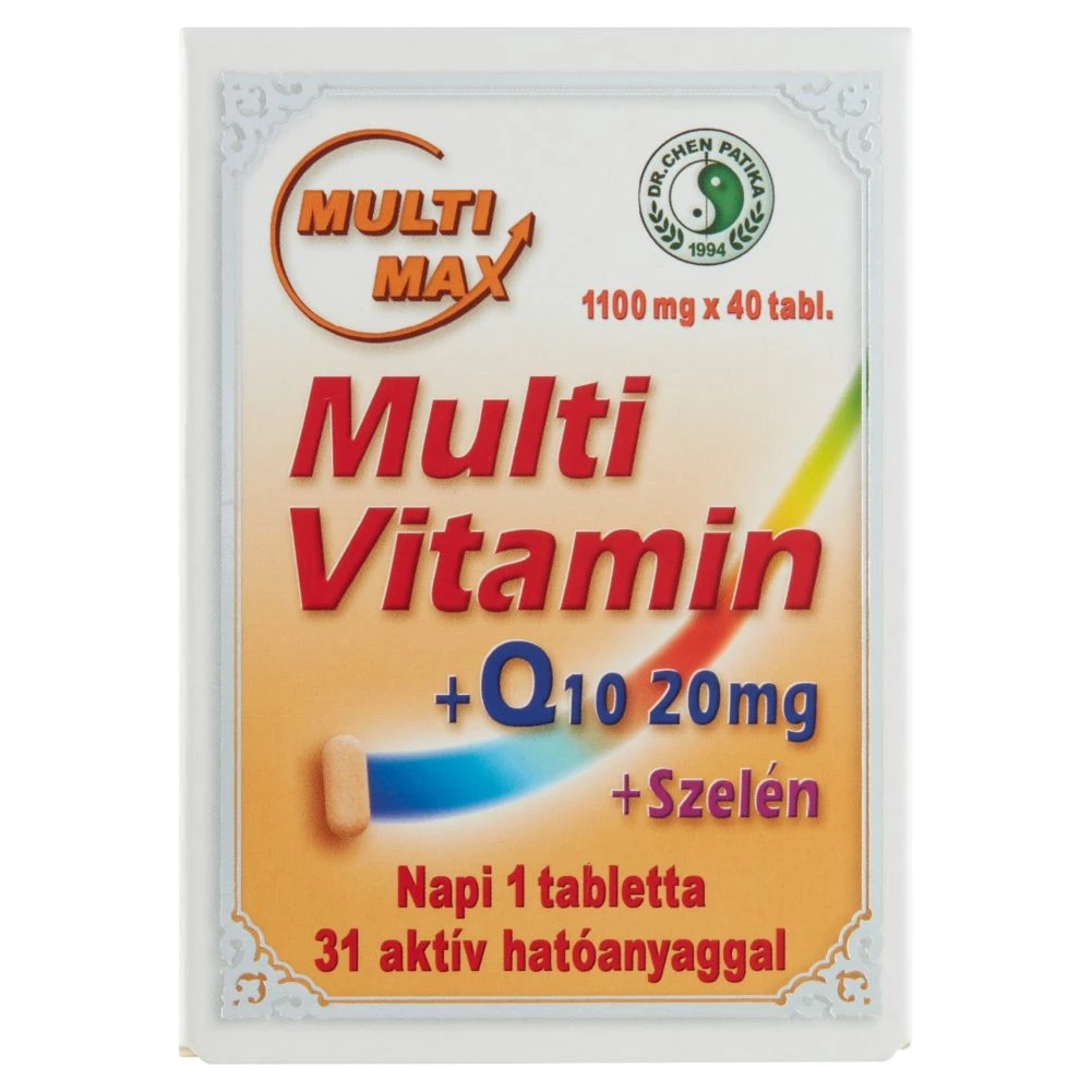 Multi max vitamin +Q10+ szelén tabletta, 40 db