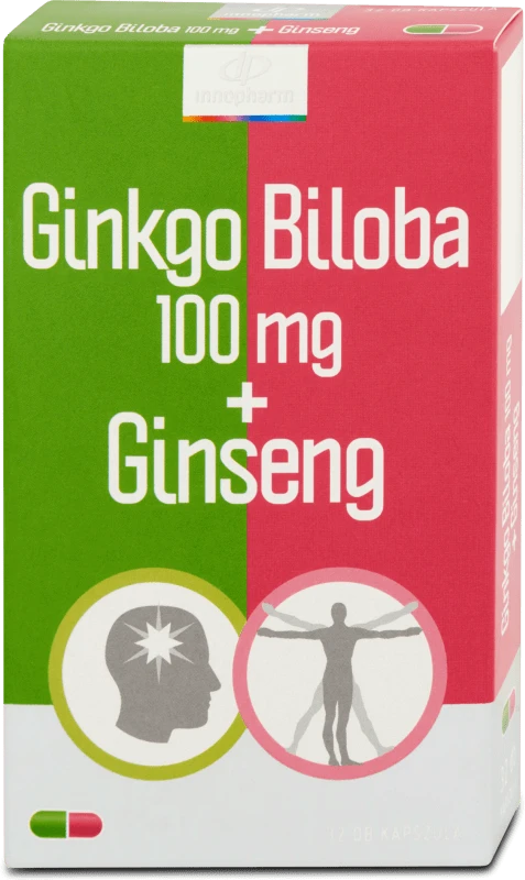 Ginkgo biloba és ginseng kapszula, 32 db