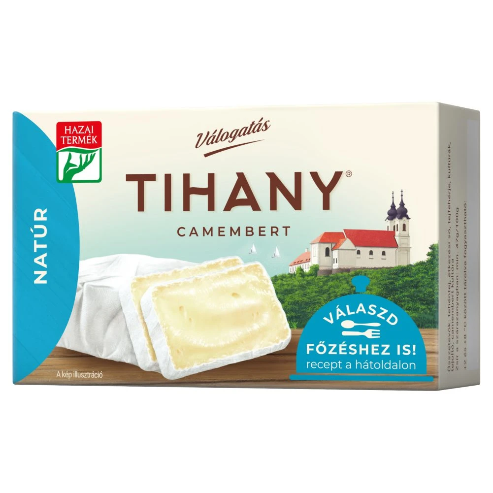 Tihany Válogatás Camembert natúr zsíros lágysajt 120 g