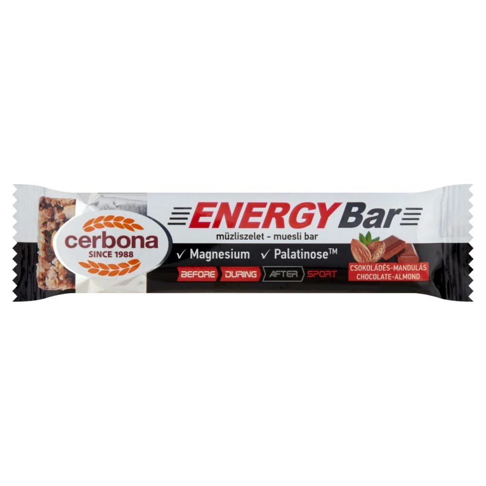 Cerbona Sport energy szelet csokoládé mandula, 35 g