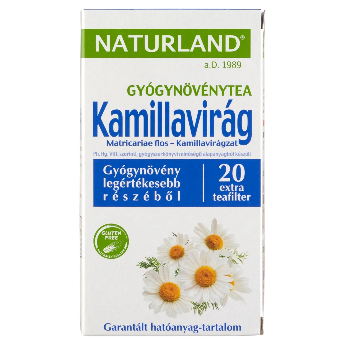 Naturland Herbal kamillavirág gyógynövénytea 20 filter 28 g