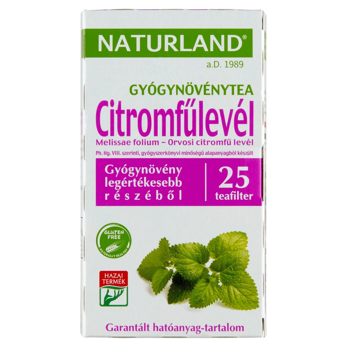 Naturland Herbal citromfűlevél gyógynövénytea 25 filter 25 g