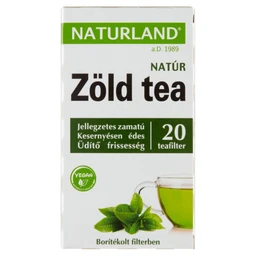 Naturland Naturland Életmód natúr zöld tea 20 filter 30 g