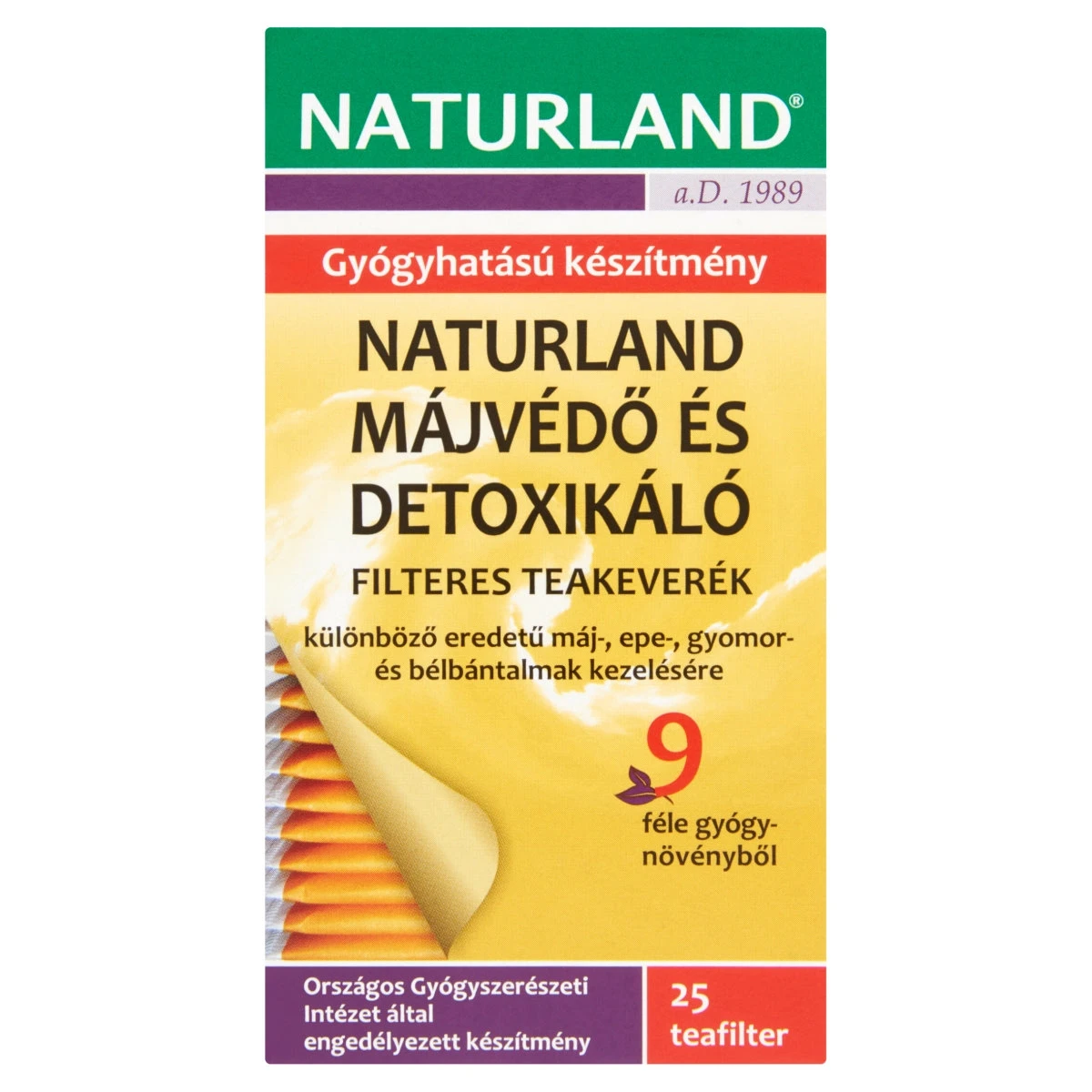 Naturland Májvédő és detoxikáló filteres teakeverék