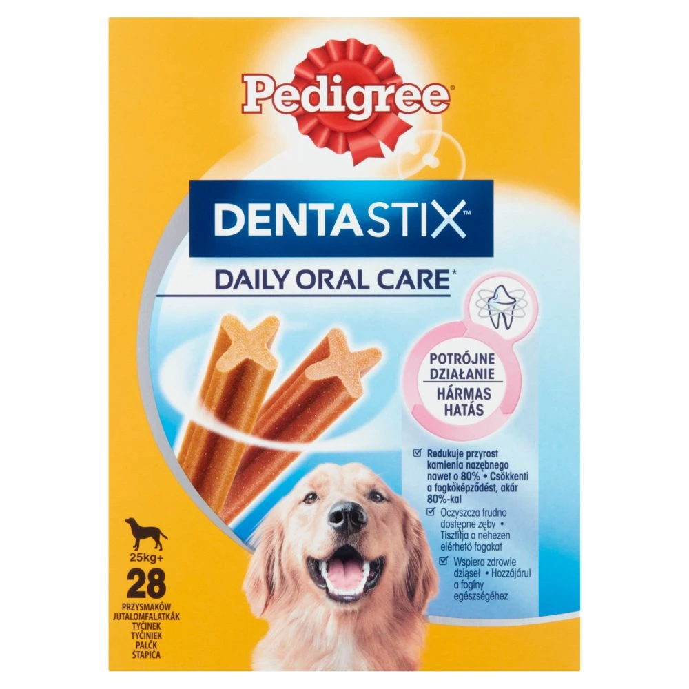 Pedigree Dentastix mindennapi fogápolás Nagy testű kutyáknak (>25 kg) (28 db)