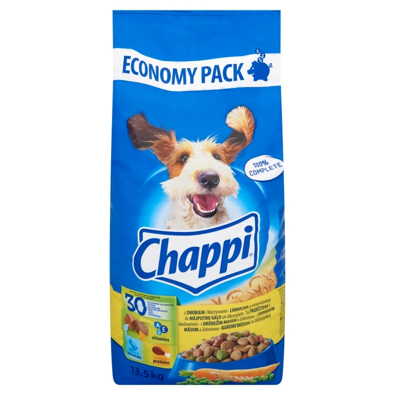 Chappi száraz állateledel kutyák számára baromfi zöldség 13,5 kg