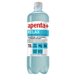 Apenta Apenta+ Relax feketeribizli vörösáfonya hibiszkusz ízű szénsavmentes üdítőital vitaminokkal 750 ml