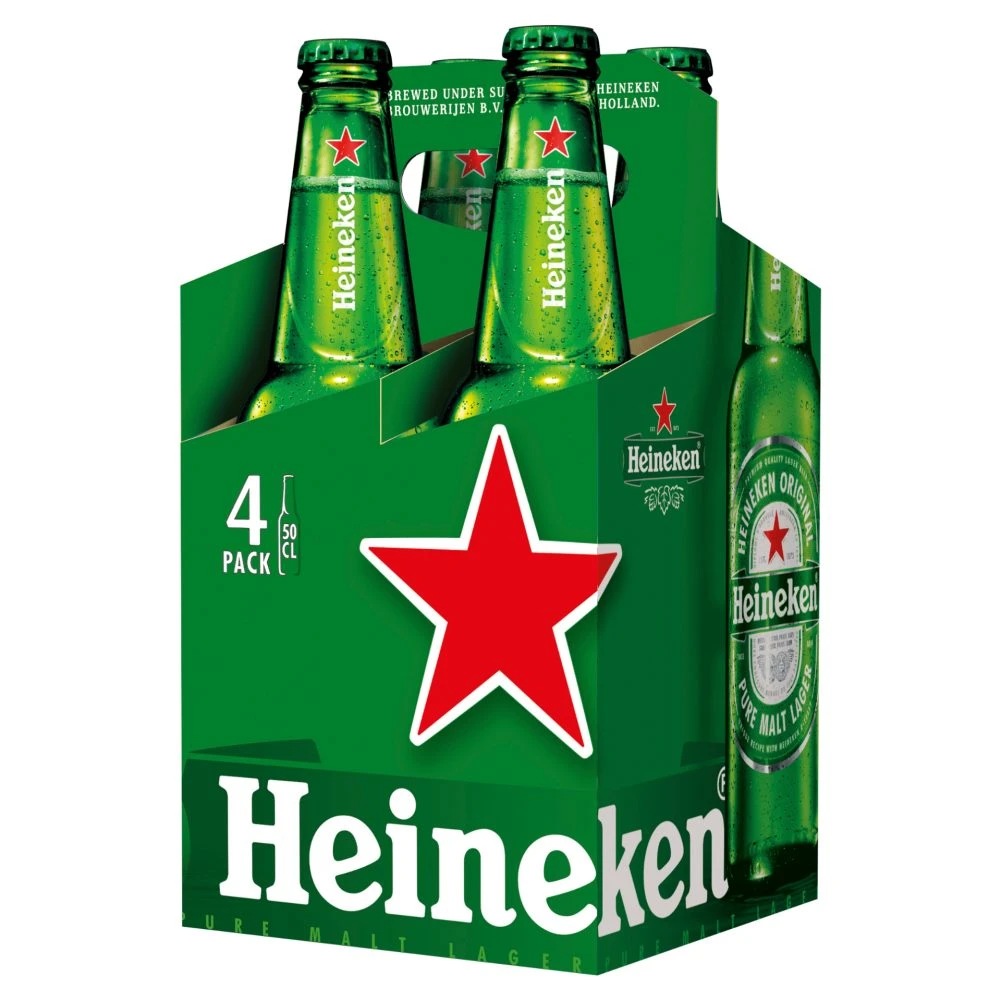 Heineken minőségi világos sör 5% 4 x 0,5 l üveg