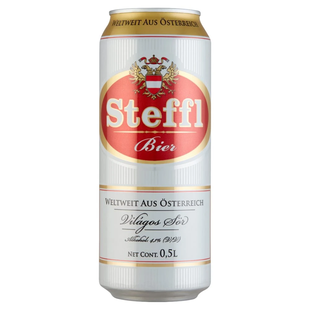Steffl világos sör 4,1% 0,5 l doboz