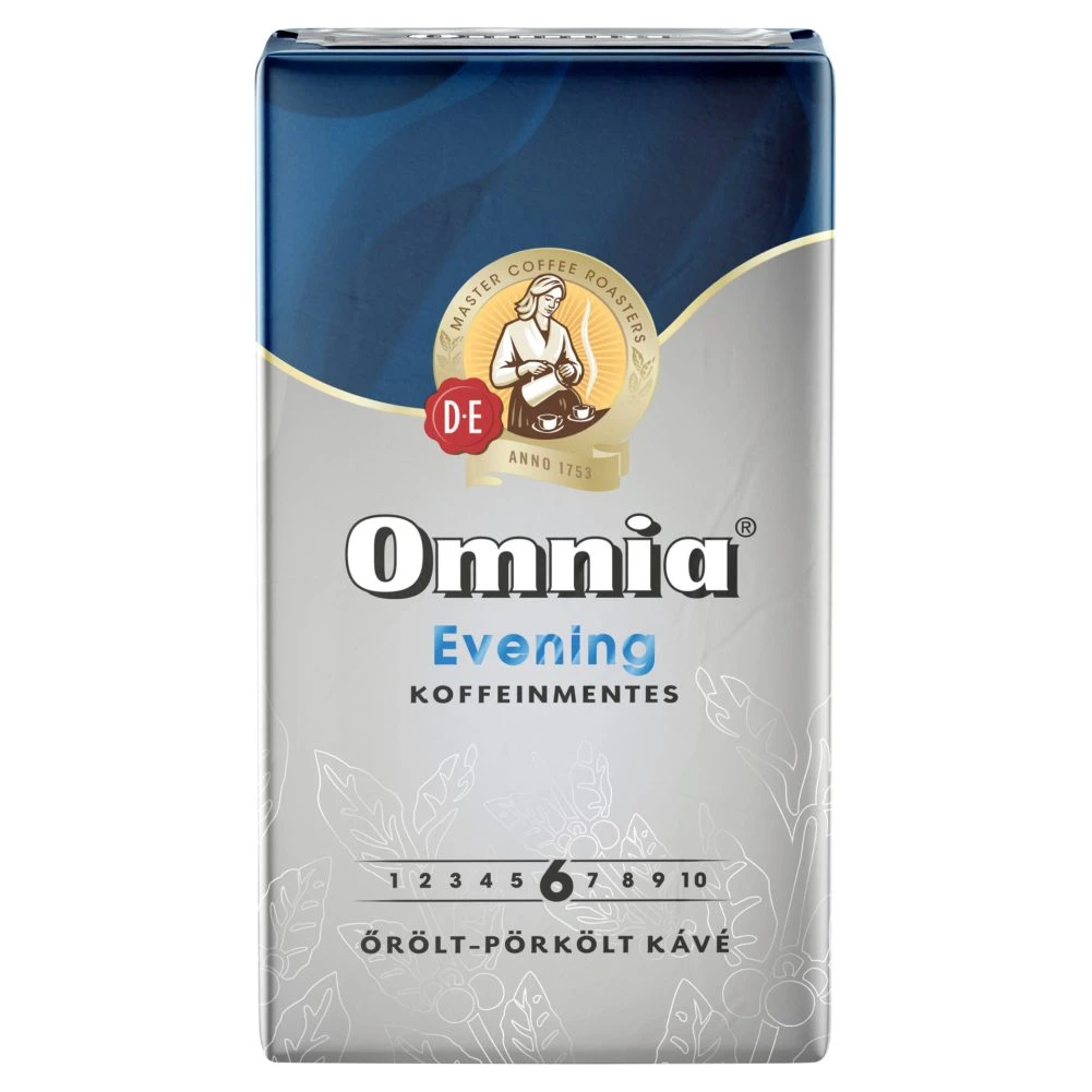Douwe Egberts Omnia Evening koffeinmentes őrölt pörkölt kávé 250 g