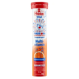 Haas Haas Vital Multivitamin narancsízű étrend kiegészítő pezsgőtabletta 80 g