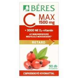 Béres Béres C vitamin 1500 mg retard filmtabletta csipkebogyó kivonattal 90 db 179 g