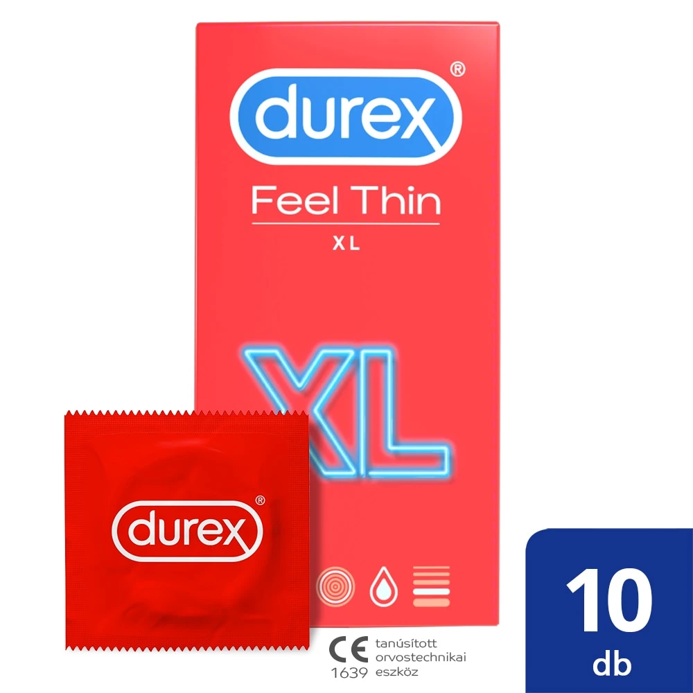 Durex Óvszer Feel Thin XXL, 10 db